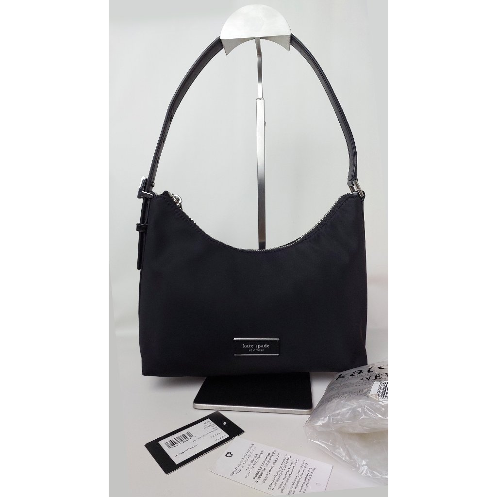 KATE SPADE - Sam Icon Nylon Small Shoulder Bag Black - Preloved Auth