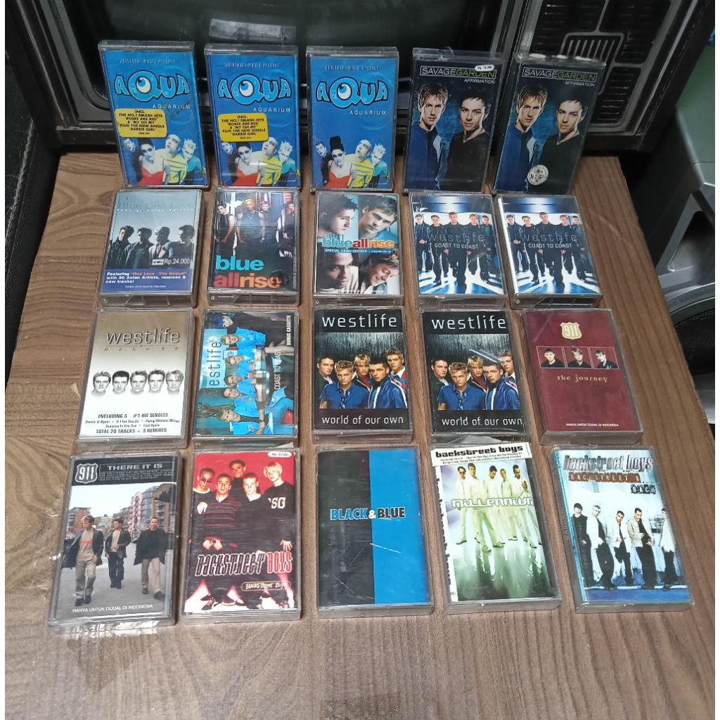 Kaset pita Boy band, N sync, BSB, WESTLIFE,911 DLL