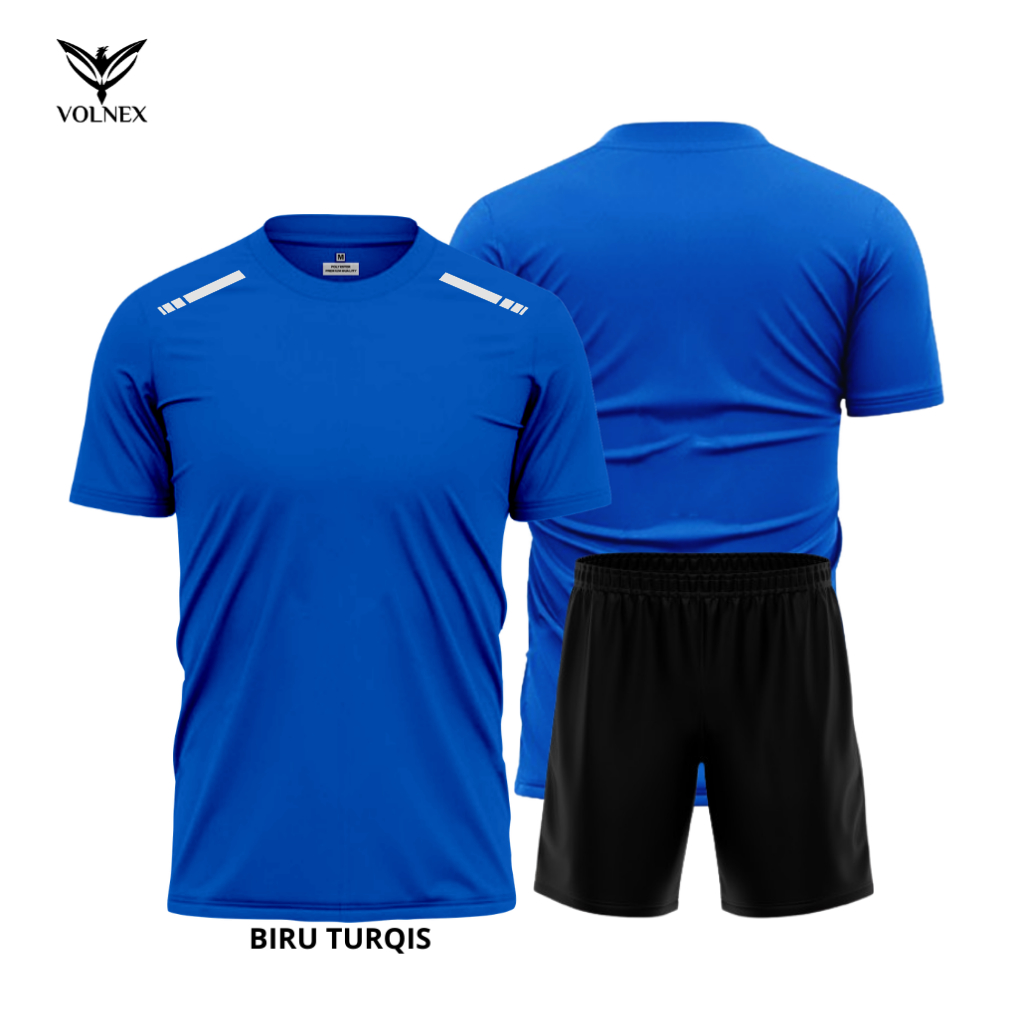 Setelan olahraga polos Seragam Olahraga Futsal baju Celana Club Sablon Pundak SET PL002