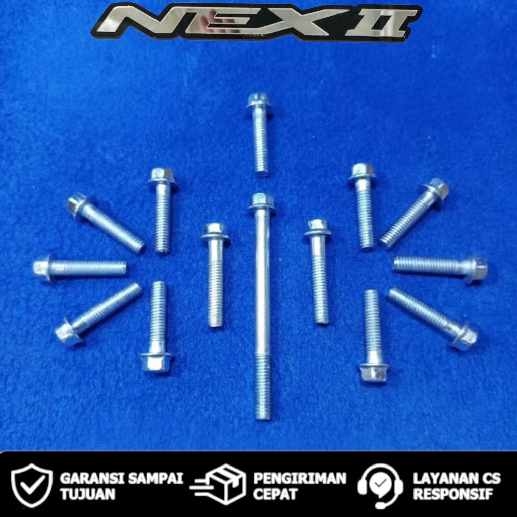 Baut Blok CVT 1 SET Suzuki Nex II / Baut CVT 1SET Motor Suzuki Nex