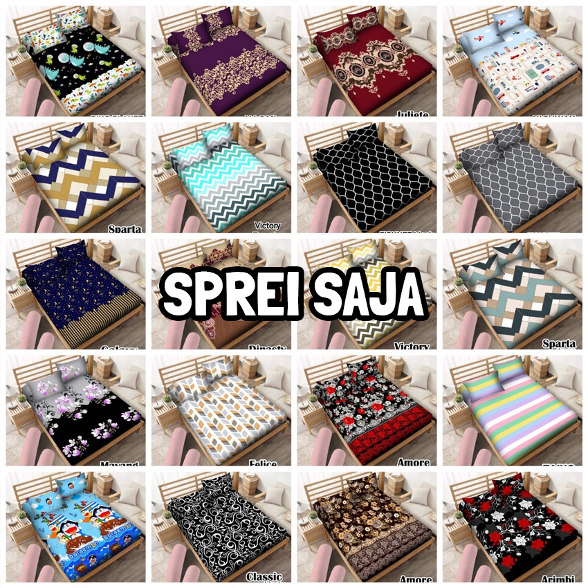 Sprei Homemade Ukuran 180x200 160x200 120x200-Sudut Karet SPREI SAJA