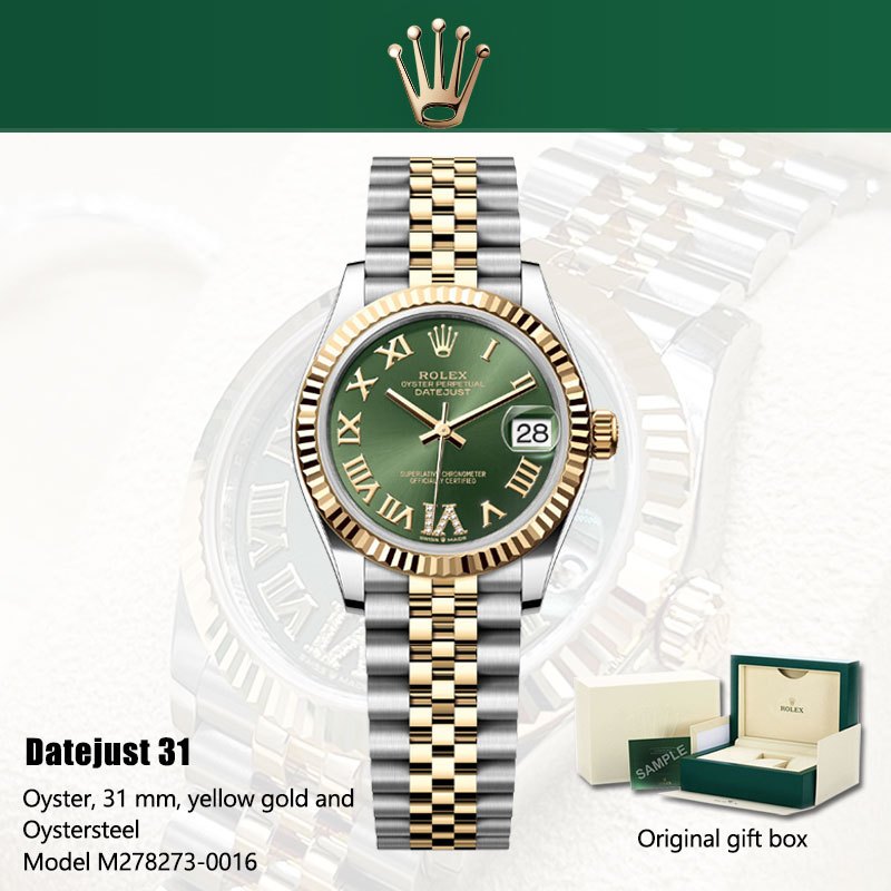 [100% ORI BARU Rolex watch] 100% original Jam tangan rolex wanita Datejust 31mm M278273-0016 Baru Te