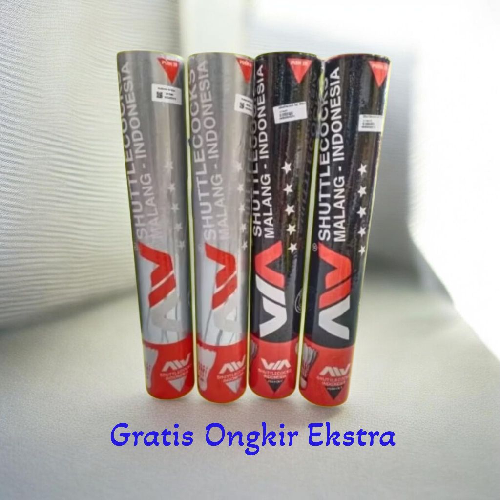 Shuttlecock / Bola Badminton / Bola Raket AW hitam dan AW Silver (014)