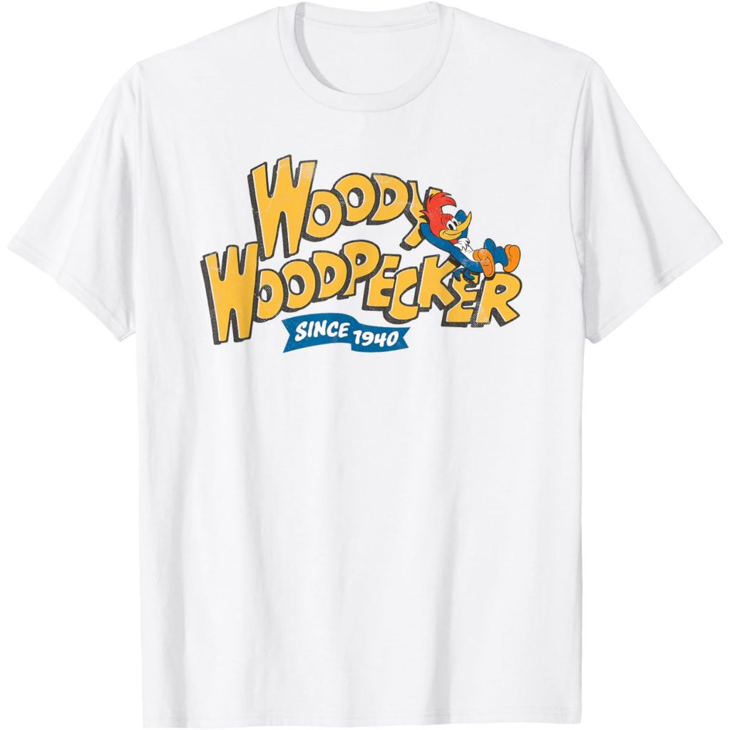 Kaos Woody Woodpecker Since 1940 Classic T-Shirt – Baju Vintage 90s Retro Pria Wanita Unisex Cotton 