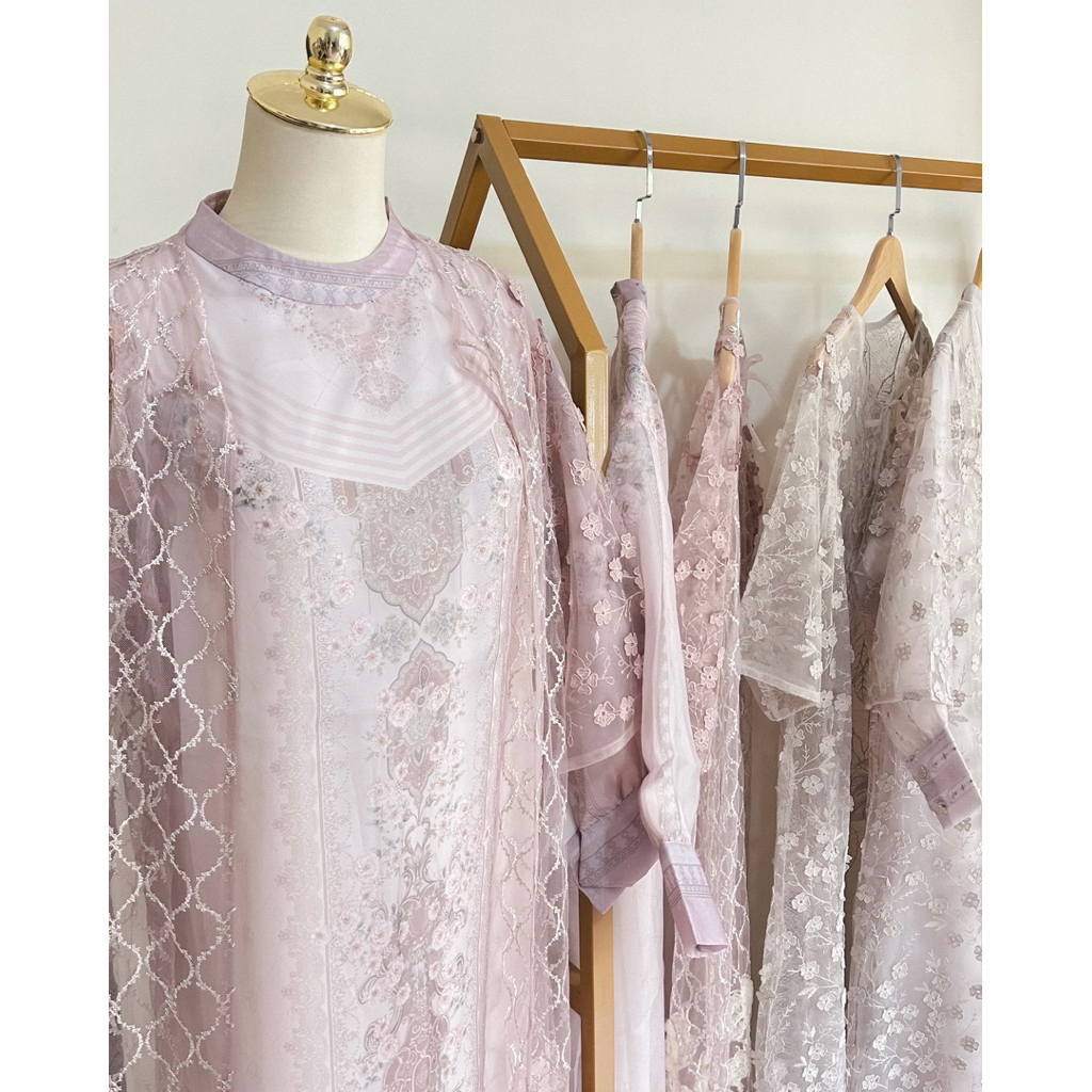 Sahara Dress | Luxury Dress | Gamis organza motif | Gamis set outer