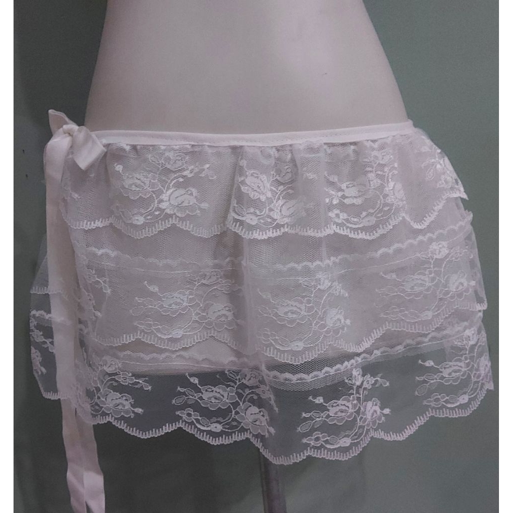 rok outer renda mini skirt korean style