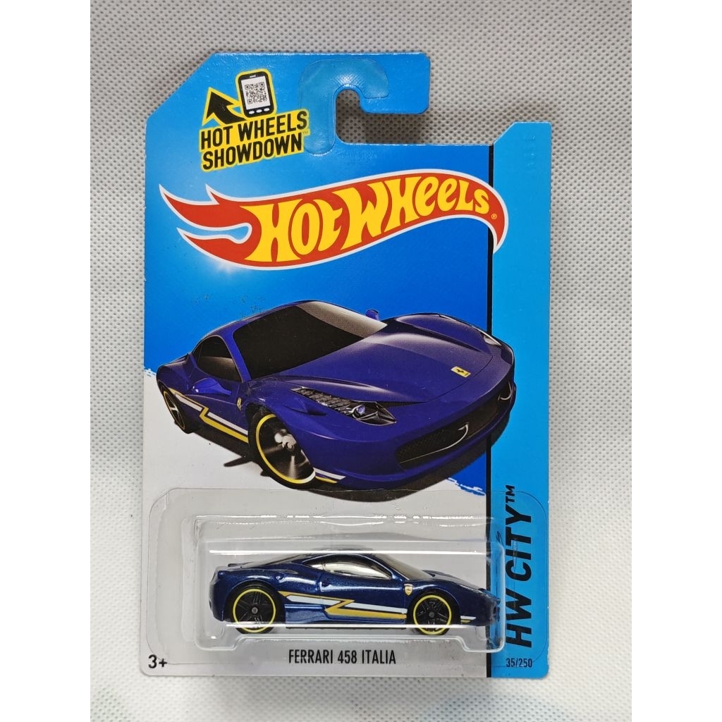 hotwheels hot wheels Ferrari 458 Italia biru