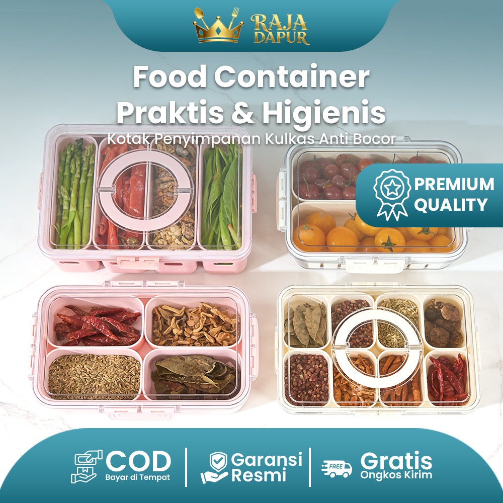 RAJA DAPUR Kontainer Kulkas Tempat Penyimpanan Kontainer Kulkas Food Container Kulkas Kotak Penyimpa