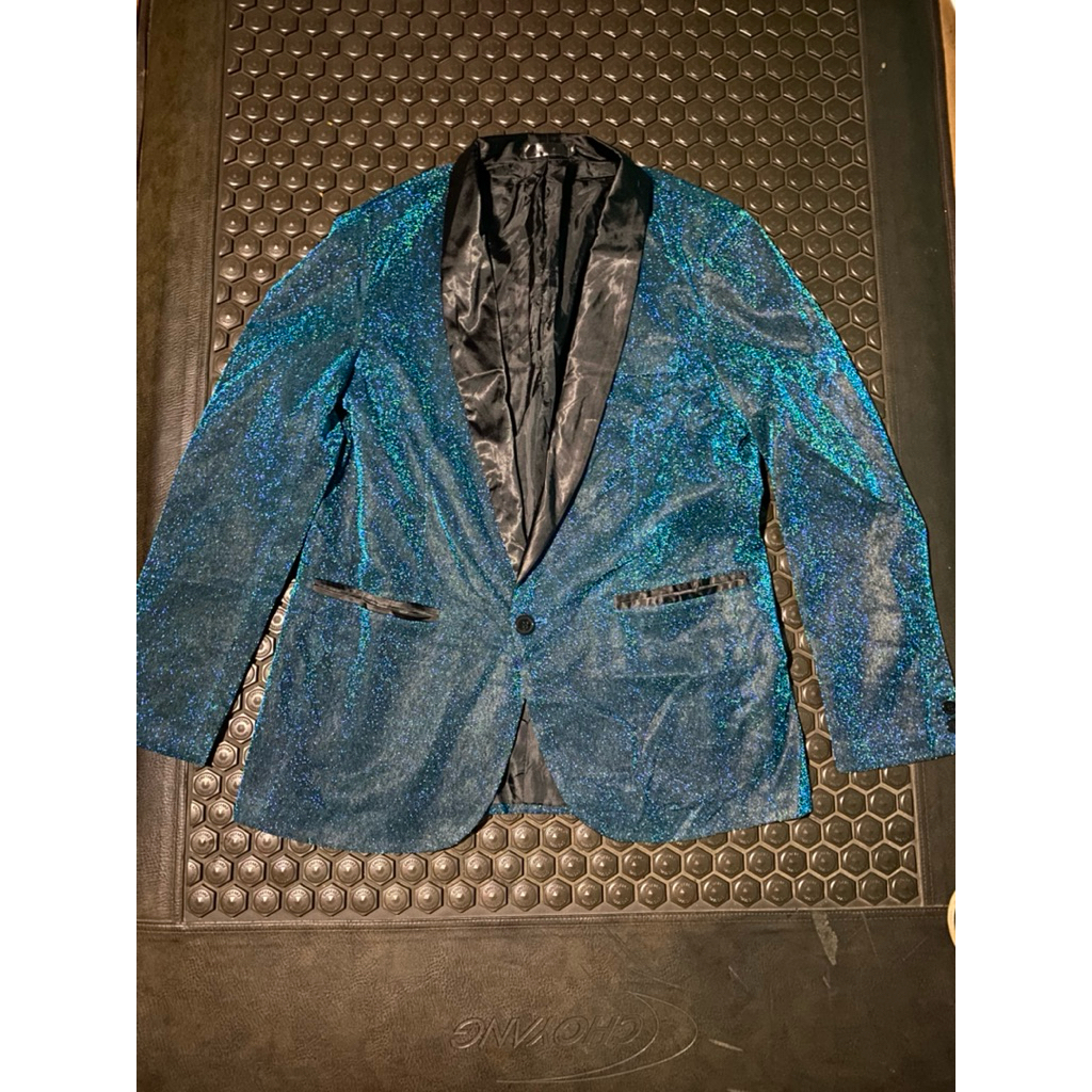 TUXEDO BLAZER JAS UNIK BIRU BERKILAUAN ZIO MEWAH BRANDED