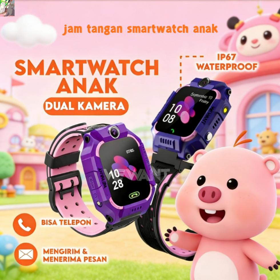 [100% ORIGINAL] Q19 Smartwatch anak 1.44 Inci Jam tangan pintar Watch Children Kamera ganda 360 dera