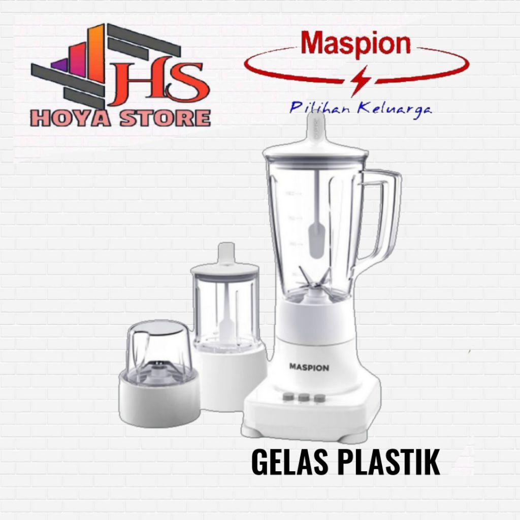 MASPION blender 1273 PL, blender maspion 3in1 gelas plastik 1 ltr