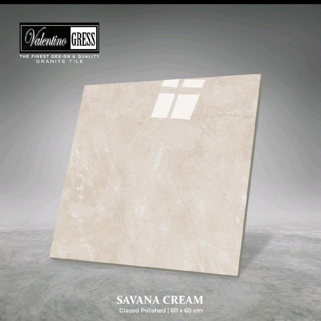 Granit Valentino Savana Cream 60x60 | Granit Lantai 60x60 Cream Polished