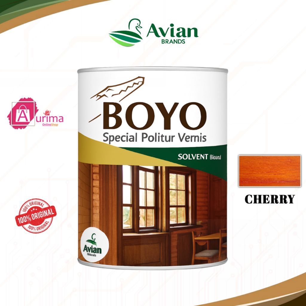 CAT PERNIS POLITUR KAYU BOYO SPECIAL POLITUR VERNIS CHERRY - CAT POLITUR SOLVENT BASE CAT FINISHING 