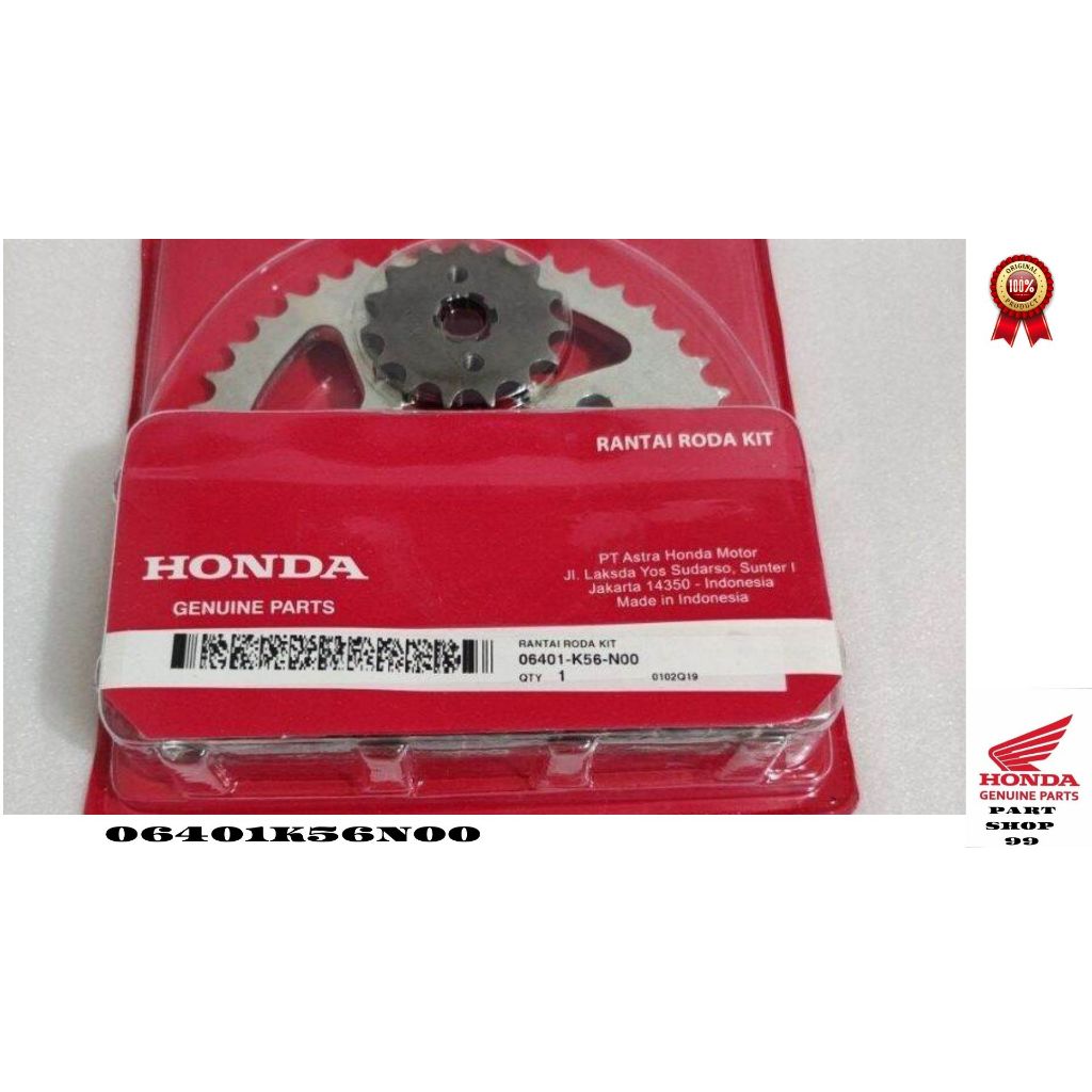 ORI- gir set sonic 150r original / Gear Set, Drive Chain Kit Honda Sonic 150R 06401K6N00
