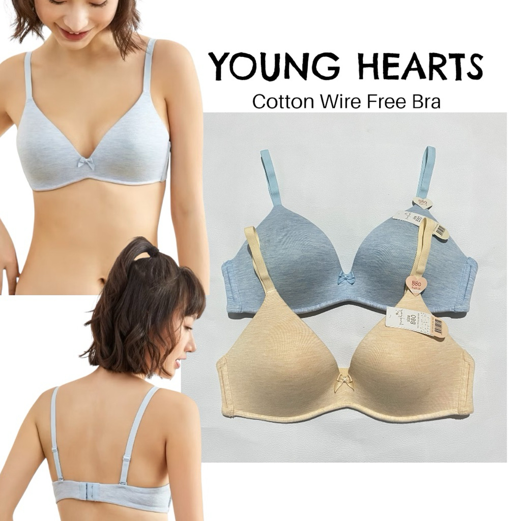 Younghearts Bra Cotton Push Up Tanpa Kawat YB9953 cup B dan C