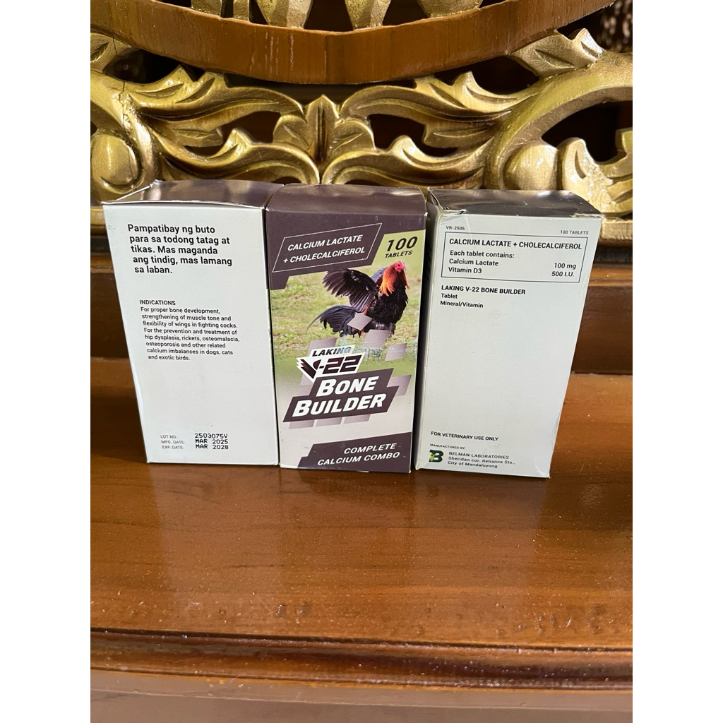 V22 BONE BUILDER ISI 100 TABLETS - Memperkuat tulang ayam #obatayamfilipin #obatayam #v22bonebuilder