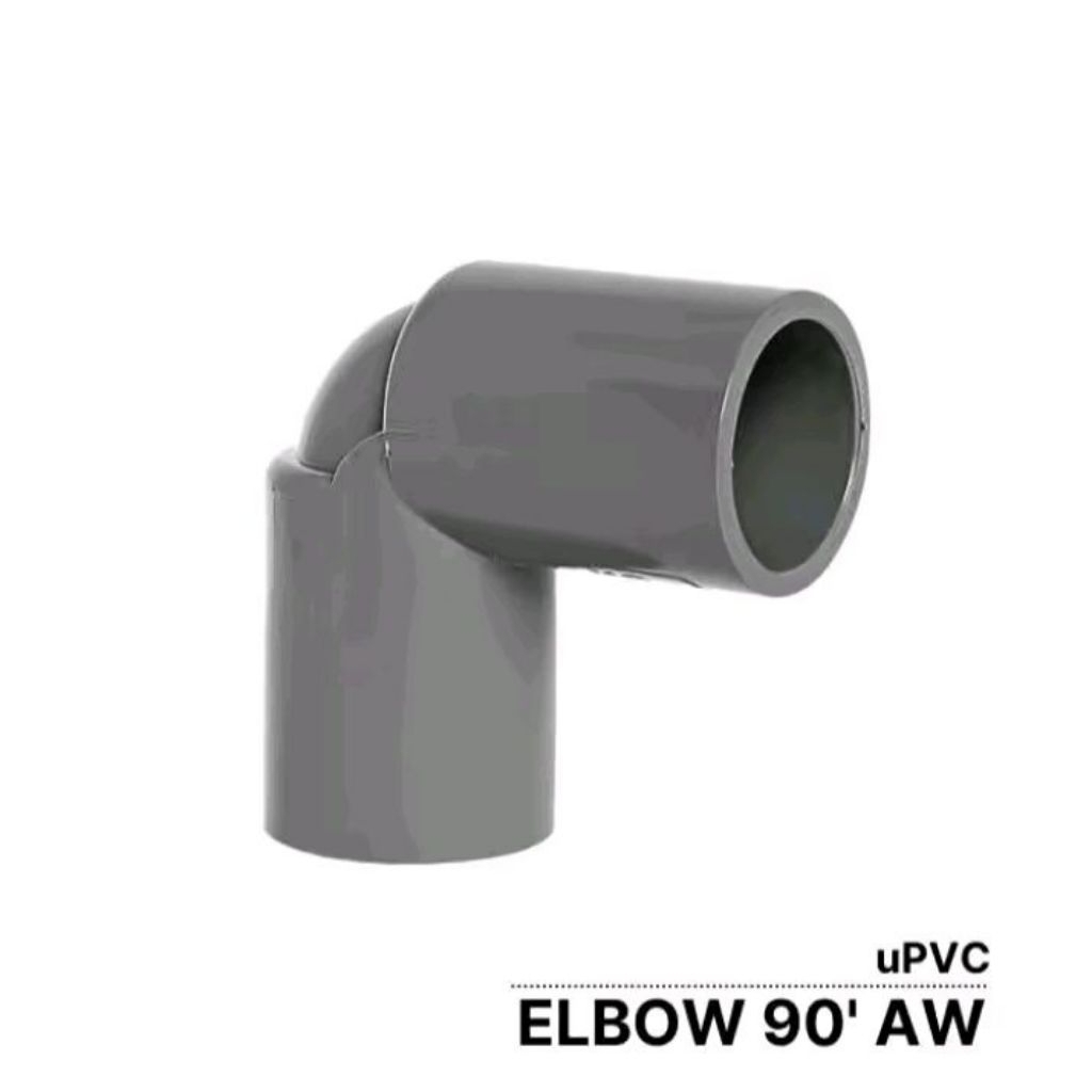 Elbow 90 PVC AW 2 inch Keni 90 PVC AW 2" Keni L90 PVC JIS 2 inch Knee Pipa PVC Abu-Abu Paralon 2 inc