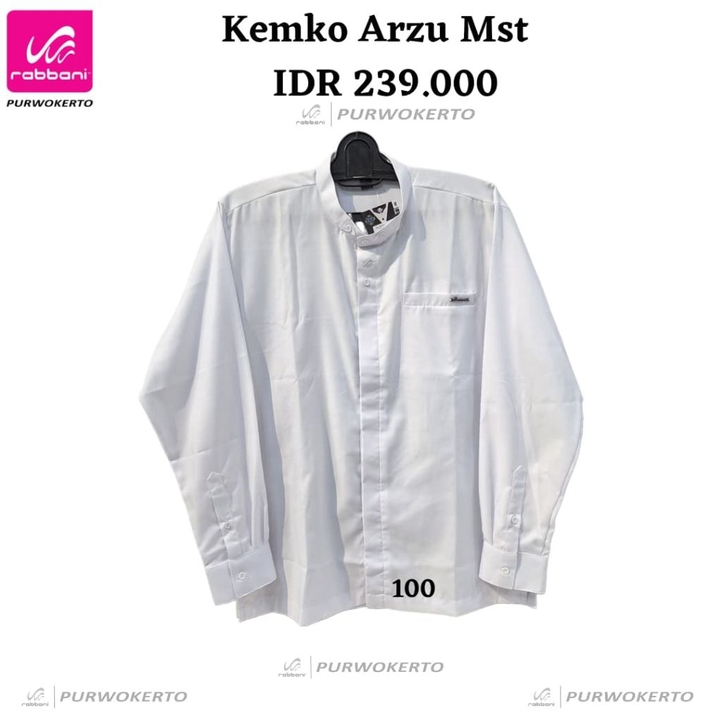 RABBANI 2026 _ KEMKO RABBANI ARZU MST / KEMEJA KOKO RABBANI PUTIH LENGAN PANJANG