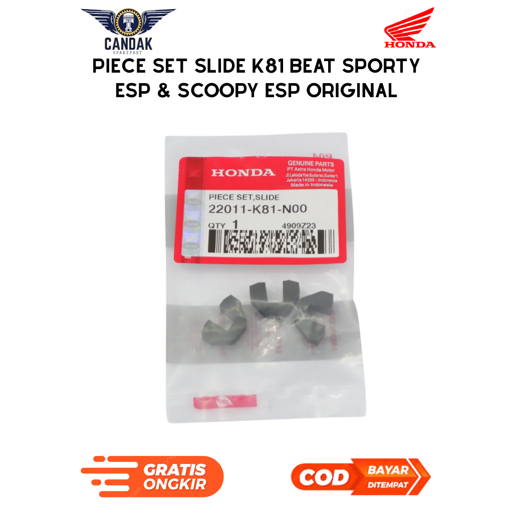 Piece Set Slide K81 Beat Sporty eSP & Scoopy eSP ORIGINAL AHM original premium