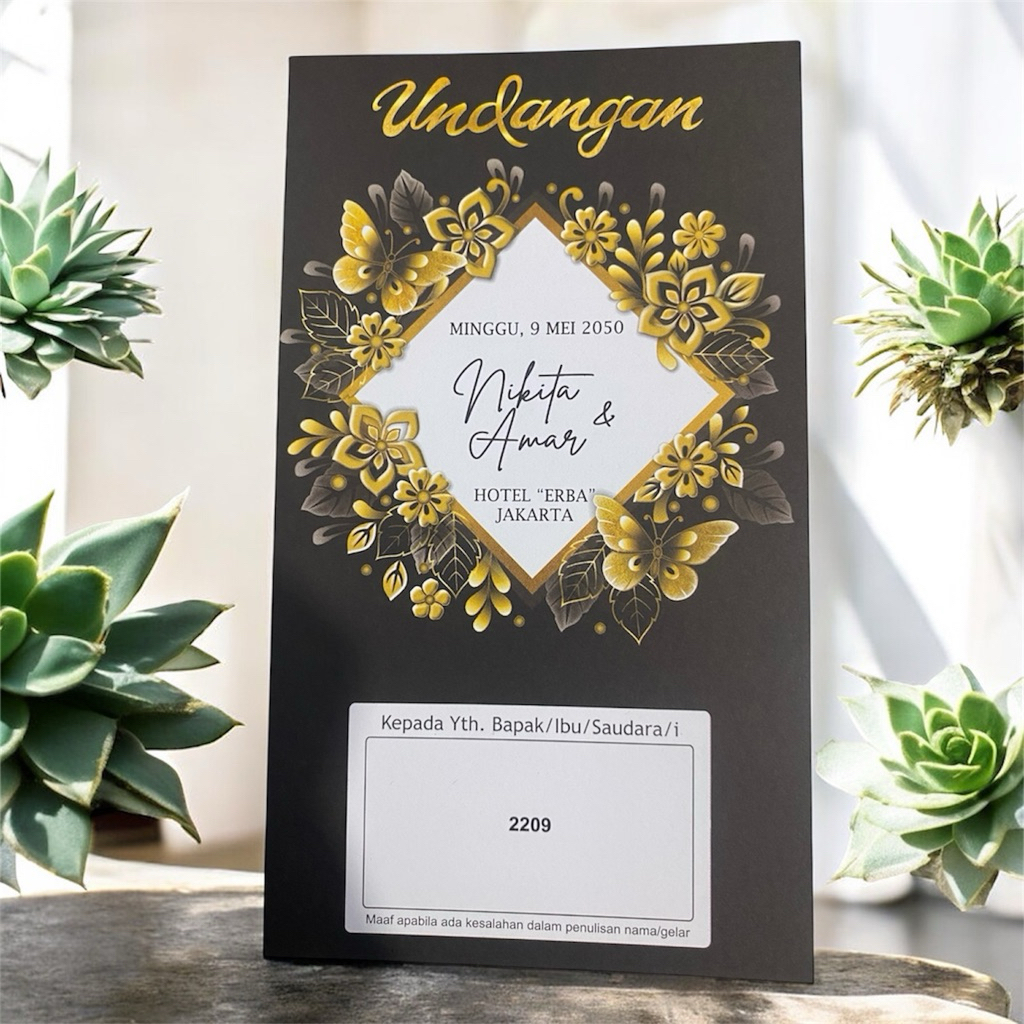 Undangan Blangko kosong ERBA 2209 Undangan pernikahan elegan