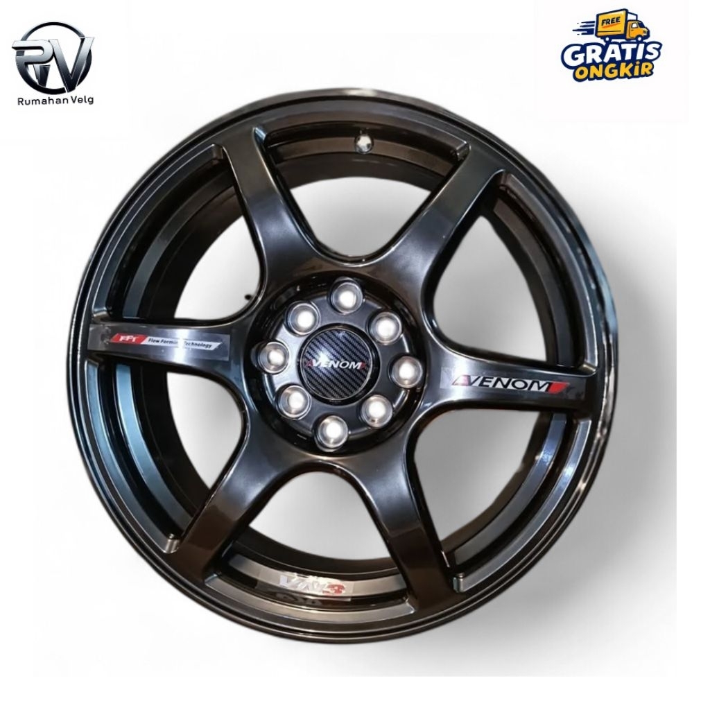 Velg Venom VN3 Ring16x7 Lobang.8 Pcd.100/114,3 Et.42