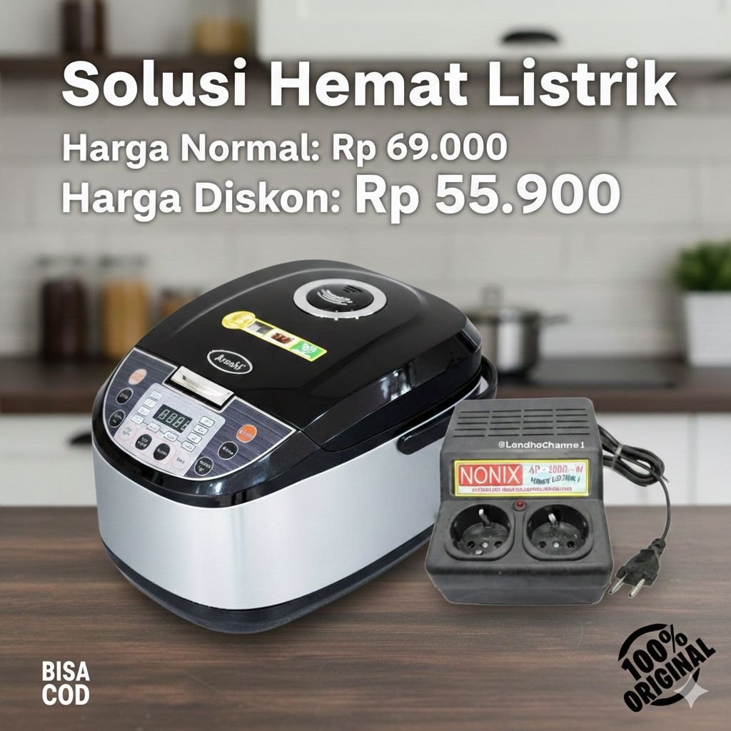 Penghemat listrik  Stabilizer anti jeglek penahan listrik Nonix 2000 watt inverator auto start