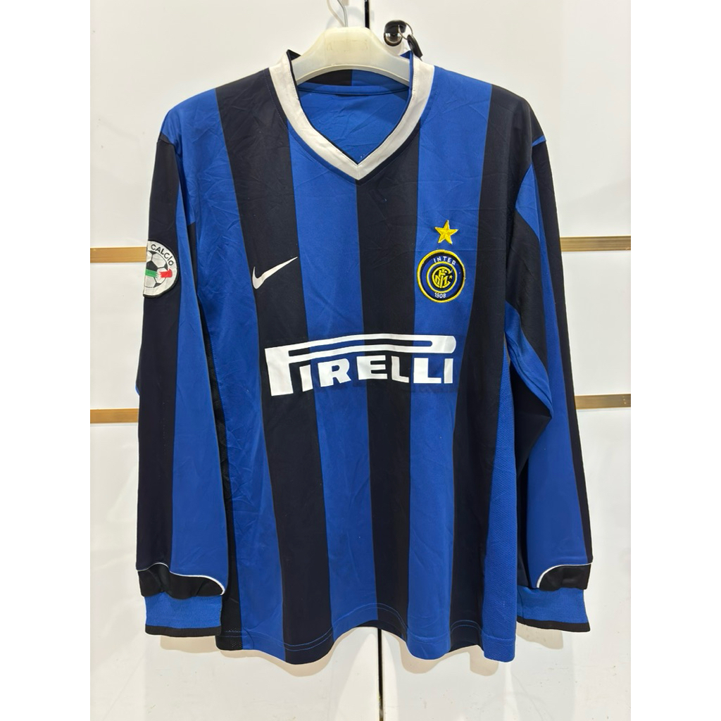 Jersey baju bola vintage retro Inter Milan ls 1999/2000 Adriano 10 rare langka