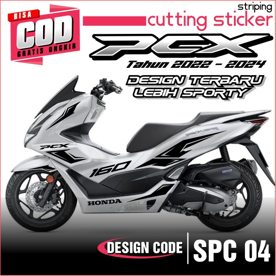 Striping PCX 160 Cutting Stiker | Code SPC04 | Stiker Pcx 160 Tahun 2021-2024 | Motif Baru