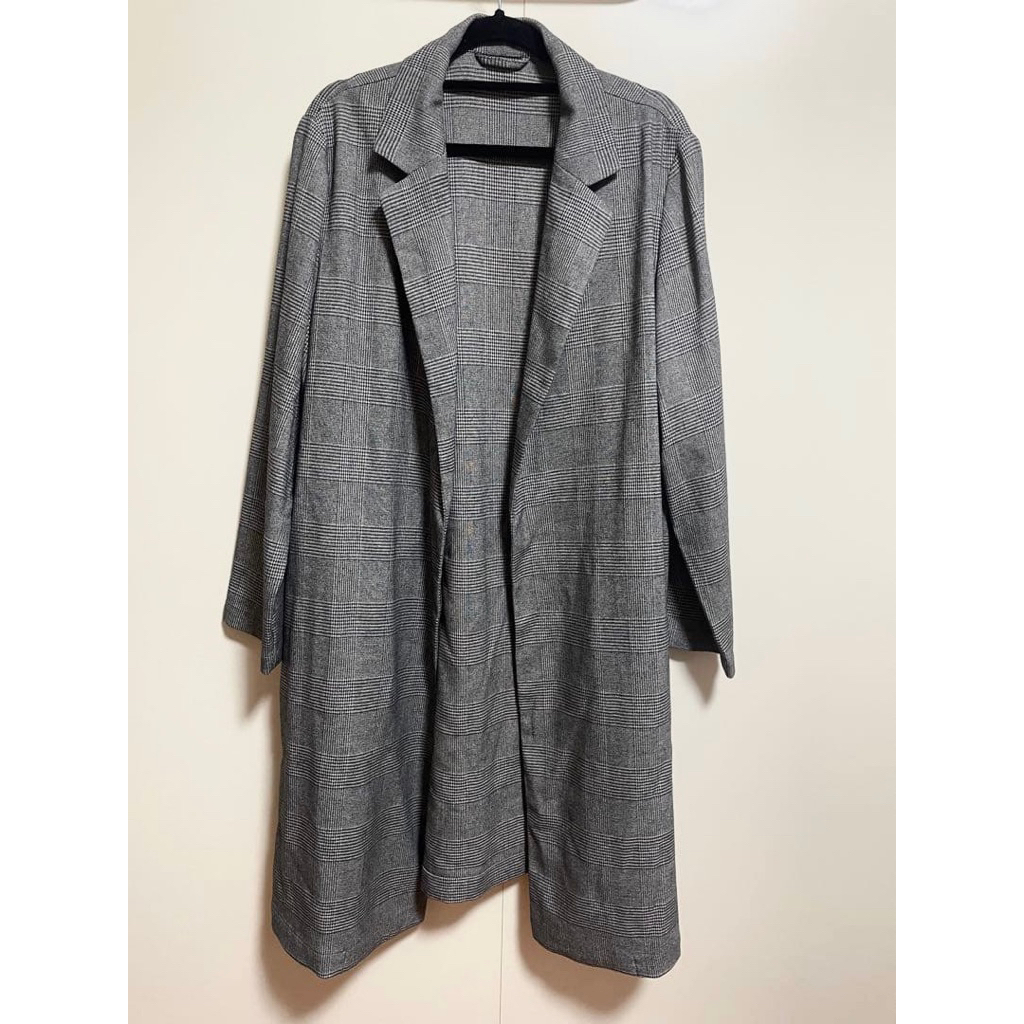 GU Global Uniqlo Blazer Tartan Long Dress