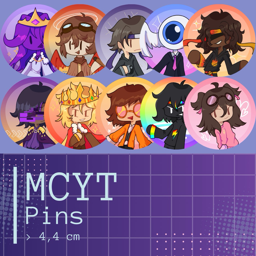 Fanmerch button pin minecraft youtubers mcyt unstable universe & lifesteal smp