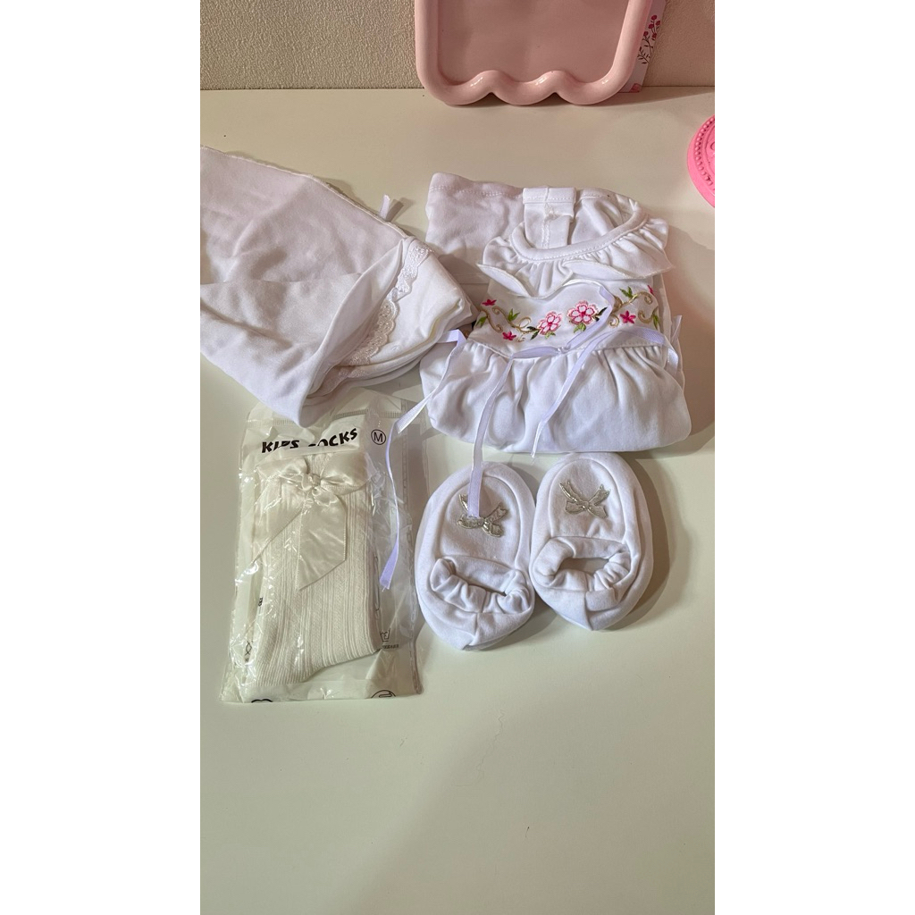 baju muslim newborn perempuan cewek baju aqiqah baju lebaran muslim bayi