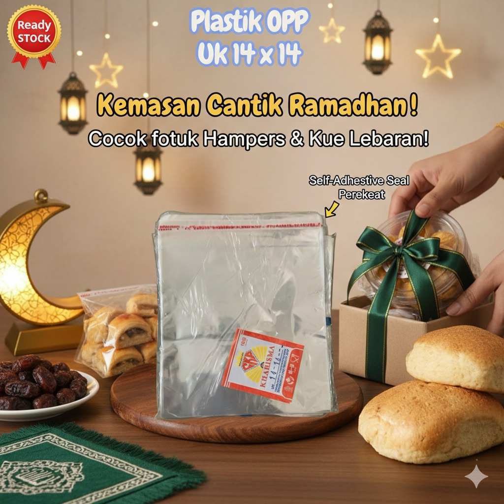 PLASTIK OPP MURAH TEBAL 18 MIC 14 x 14 - OPP LEM 14 x 14 - PLASTIK OPP LEM