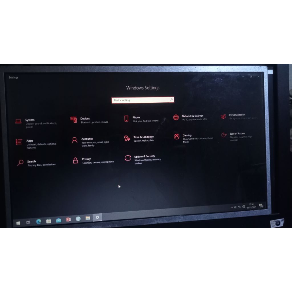 lcd laptop 14in 40pin tebal copotan acer