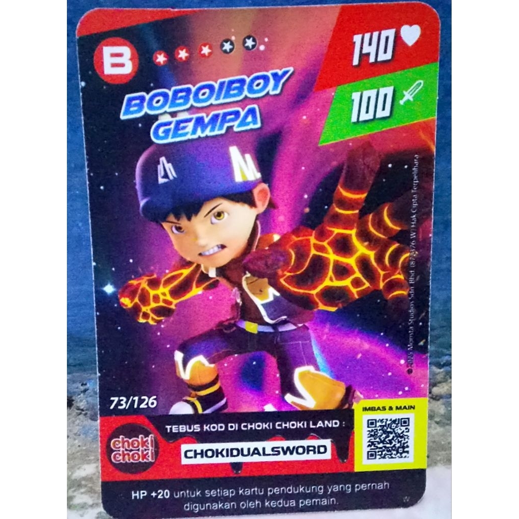 card Boboiboy galaxy Monsta v2 bacht 2 nonfoil (B) 1pcs