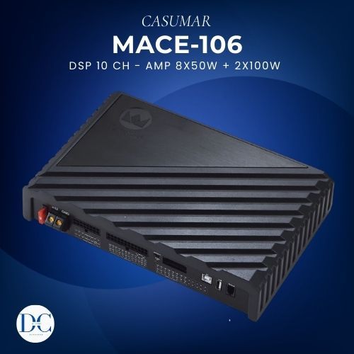 Digital Signal Processor Mobil - DSP Casumar MACE-106 - 10 Channel - Amp 8x50W + 2x100W - Class AB +