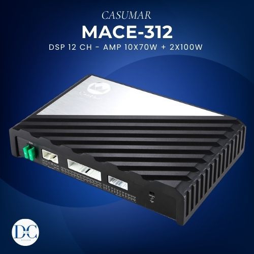 Digital Signal Processor Mobil - DSP Casumar MACE-312 - 12 Channel - Amp 10x70W + 2x100W - Class GD 