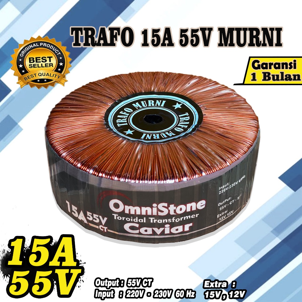Trafo Toroid 15A Besar 65V 55V 45V CT