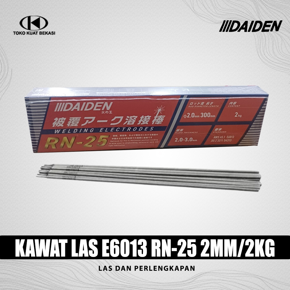 Kawat las elektroda DAIDEN kawat las e6013 rn-25 2.0mm /2kg