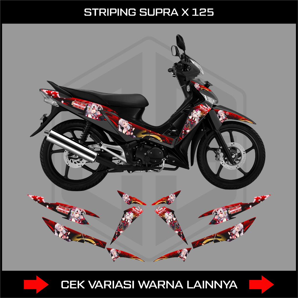 STRIPING SUPRA X 125 OLD 2007-2014 / DECAL STICKER HONDA SUPRA X LAMA