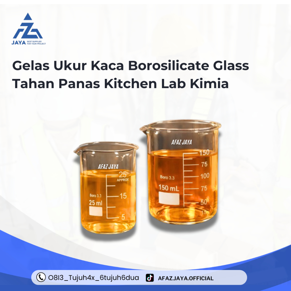GELAS UKUR KACA TAHAN PANAS / MEASURING GELAS LAB KIMIA