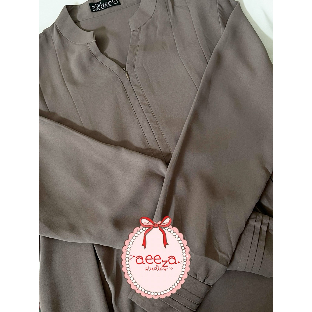 Preloved Alhauraa Abaya Mazen Anti UV Coffeemilk size L