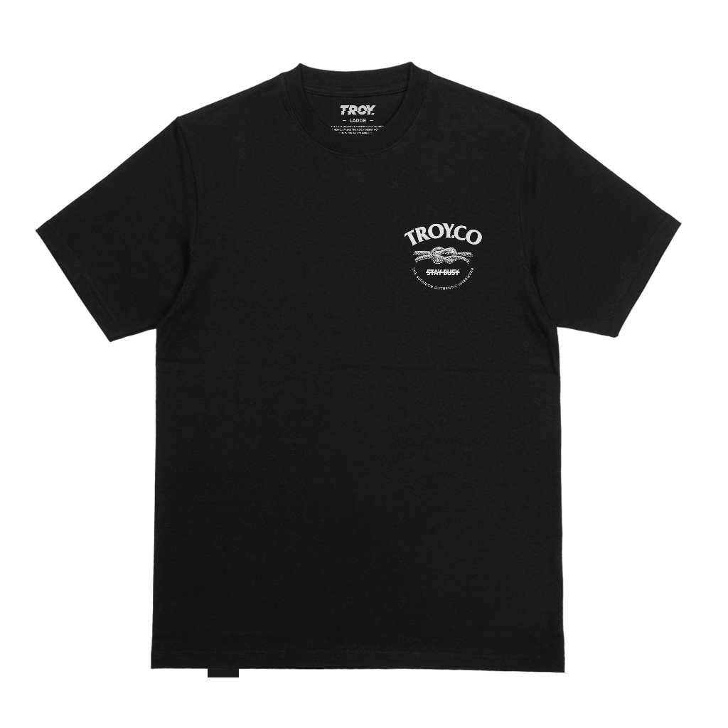 Troy Company Tshirt Black Ropes - Kaos Hitam Lengan Pendek MTD 3555