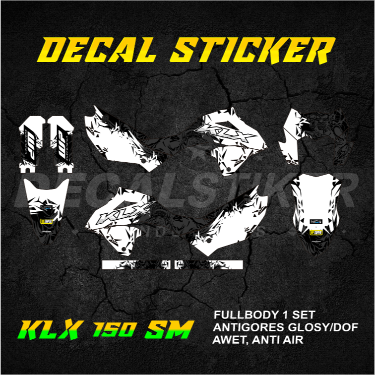 DECAL STIKER KLX 150 SM (010) DEKAL STICKER KLX SE S FULLBODY 2023 2024 2025 2026 MERAH JINGGA OREN 