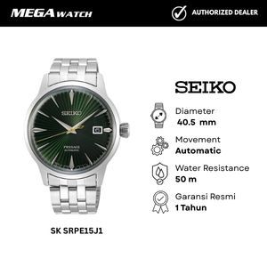 Jam Tangan SEIKO Presage Pria Original SK SRPE15J1 Cocktail Time Mockingbird Automatic Green Dial St