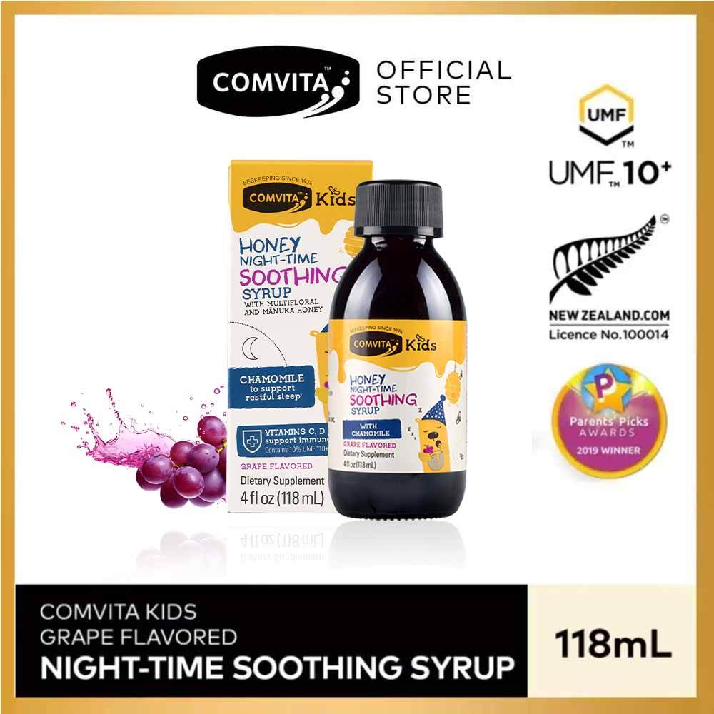 Comvita Kids Night-Time Soothing Syrup - Grape Flavour 118ml