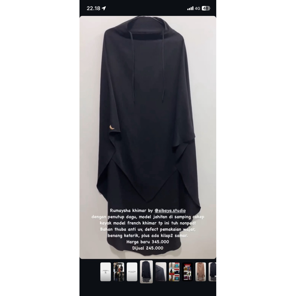 preloved rumaysha khimar aibaya studio
