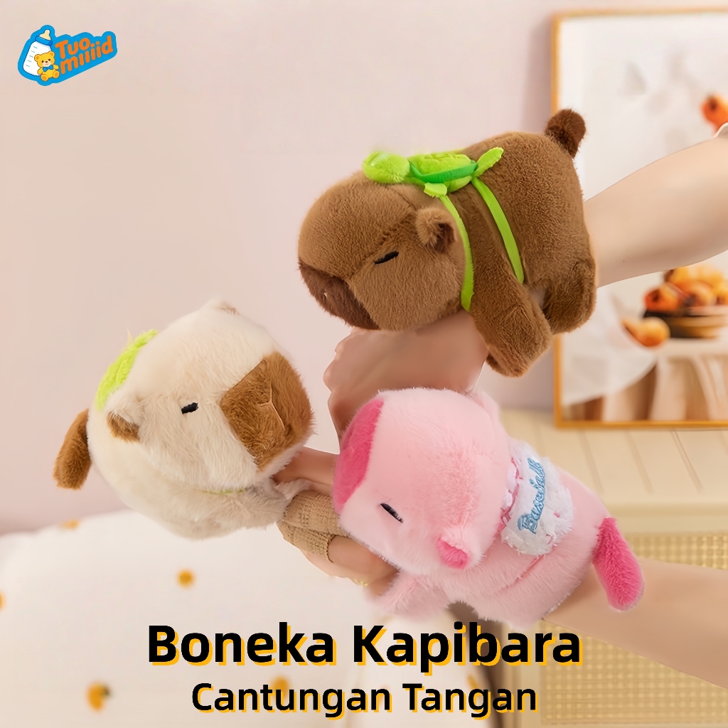 [Tuomiid] Boneka Capybara / Boneka Gelang Tangan Wristband Lembut - Mainan Hadiah Lucu buat Cewek, P