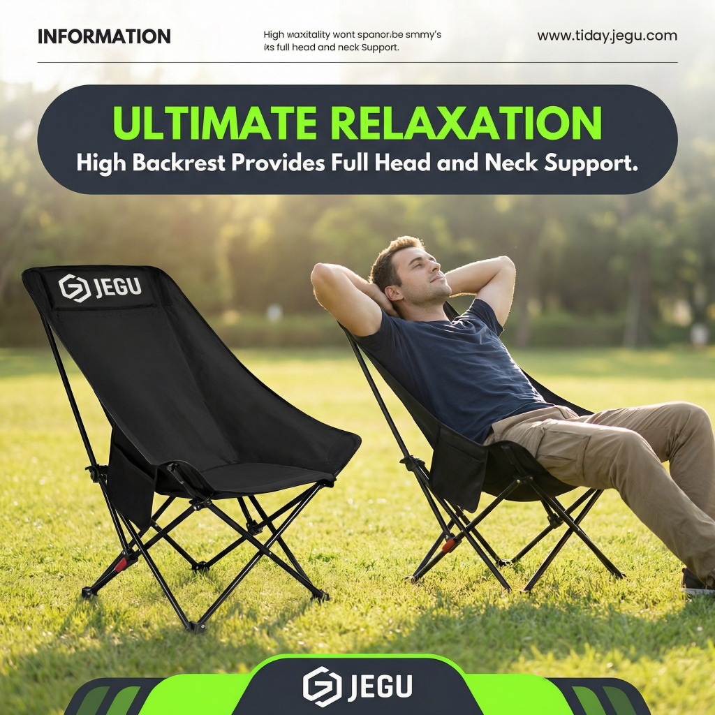 Kursi Lipat Kecil Bangku Lipat Portable Beban Berat 200kg Kursi Santai