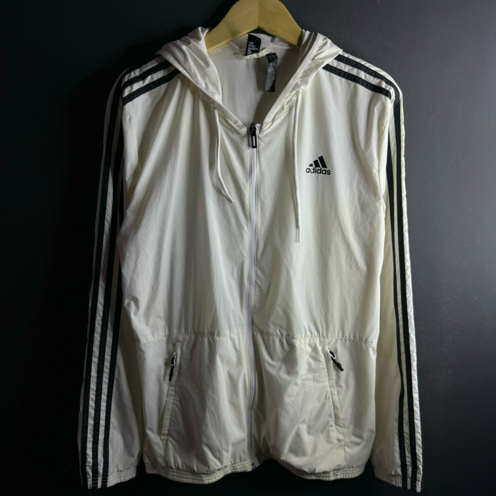 Adidas Woven 3-Stripes Windbreaker Jacket [M fit L]