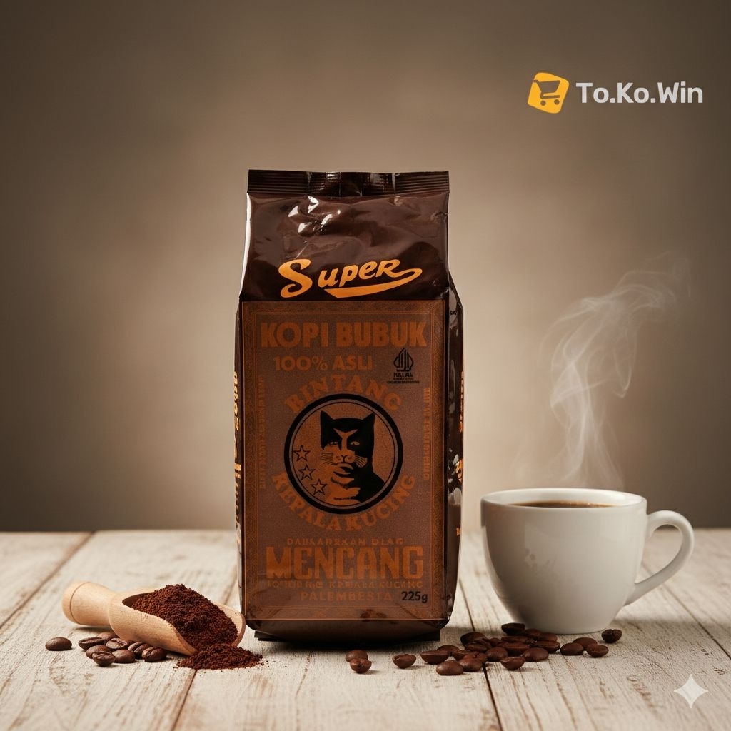 Kopi Kucing Palembang - Kopi Bubuk 100% Asli - 225gr